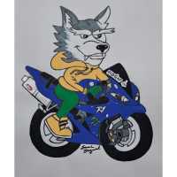 The Wolf Of Pavement Motorcycle Service Logo